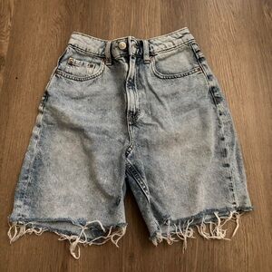 Distressed Denim Shorts